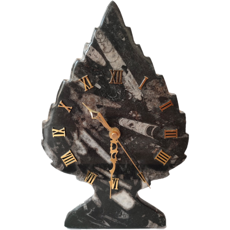 Black mineral clock
